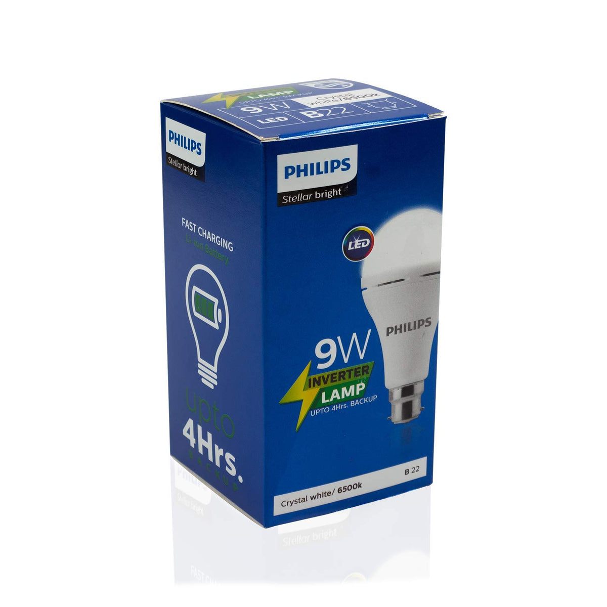 Philips Base B22 Inverter Bulb 9 and12 Watt Combo Rechargeable Emergency LED Bulb (Cool Daylight) - White (Pack of 2)
