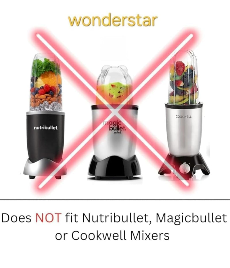 Nutri Mixer Jar Set (380 ml & 600 ml) with 4-Blade Assembly | BPA-Free Jars for Smoothies, Chutney, Dry Grinding & Juicing | Includes Storage Lids (compatible with maharaja whiteline smart)