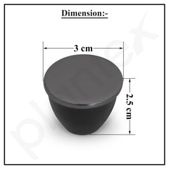 Plantex Knobs for Drawer/Knobs for Cabinets/Pull-Push Knobs for Kitchen,Bedroom Drawer & Wardrobe - Pack of 4 (Satin Black & Black)-3