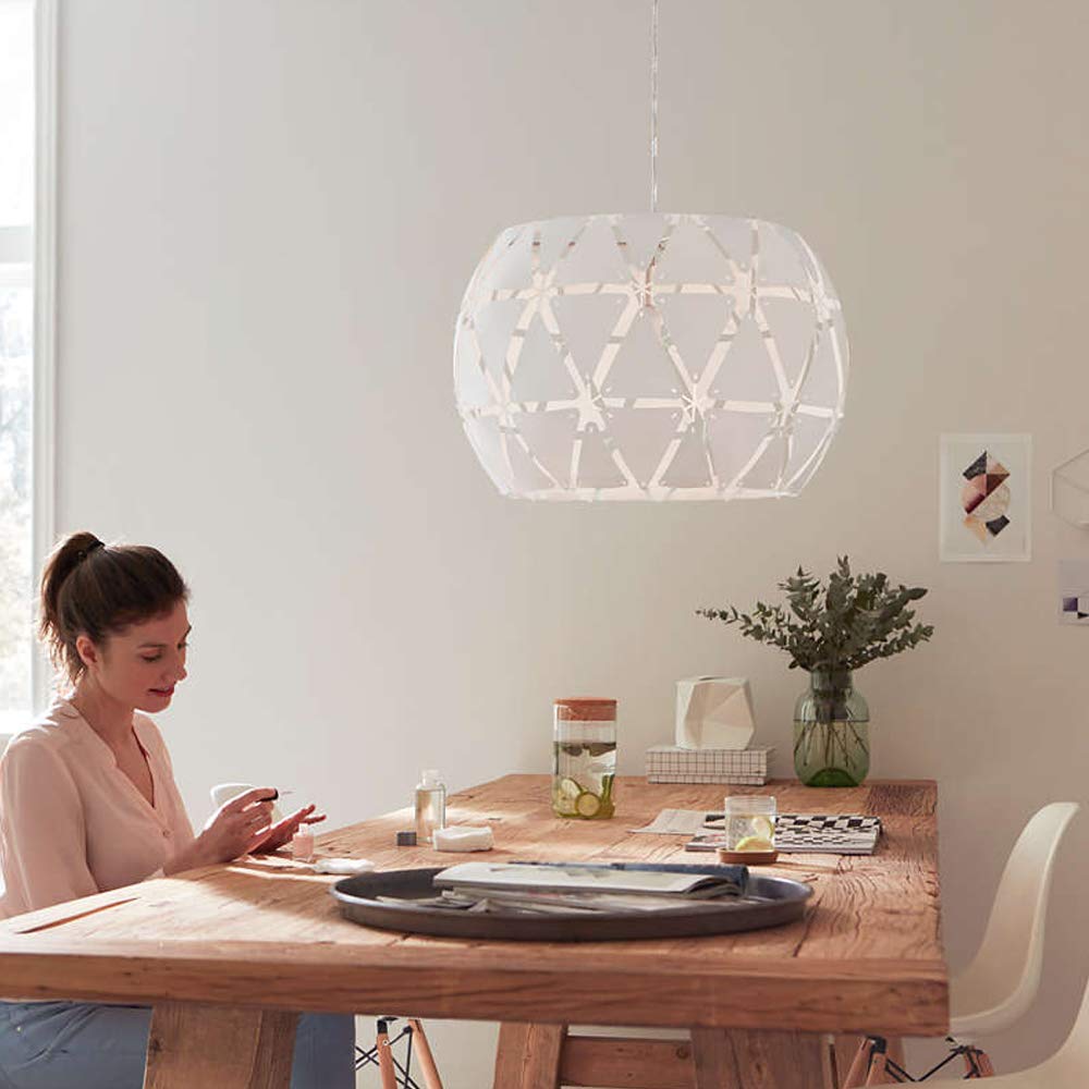 Philips 4091731PN Sandalwood 60cm E27 Base Pendant LIGHT BULB, Bulb not Included, White