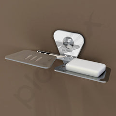 Plantex Stainless Steel Double Soap Dish/Soap Stand for Bathroom/Soap Storage/Soap Holder/Bathroom Accessories - Pack of 2 (Chrome)-5