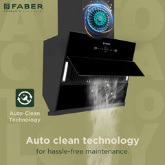 Faber Maple 75cm 1500m³/hr BLDC Autoclean Slant Chimney| 9 Speed Silent Hood| Energy Efficient| Touch&Gesture Control |1