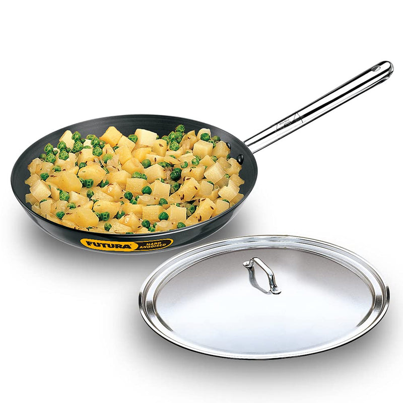 Hawkins Futura 17 cm Frying Pan, Hard Anodised Fry Pan, Small Frying Pan, Black (AF17)
