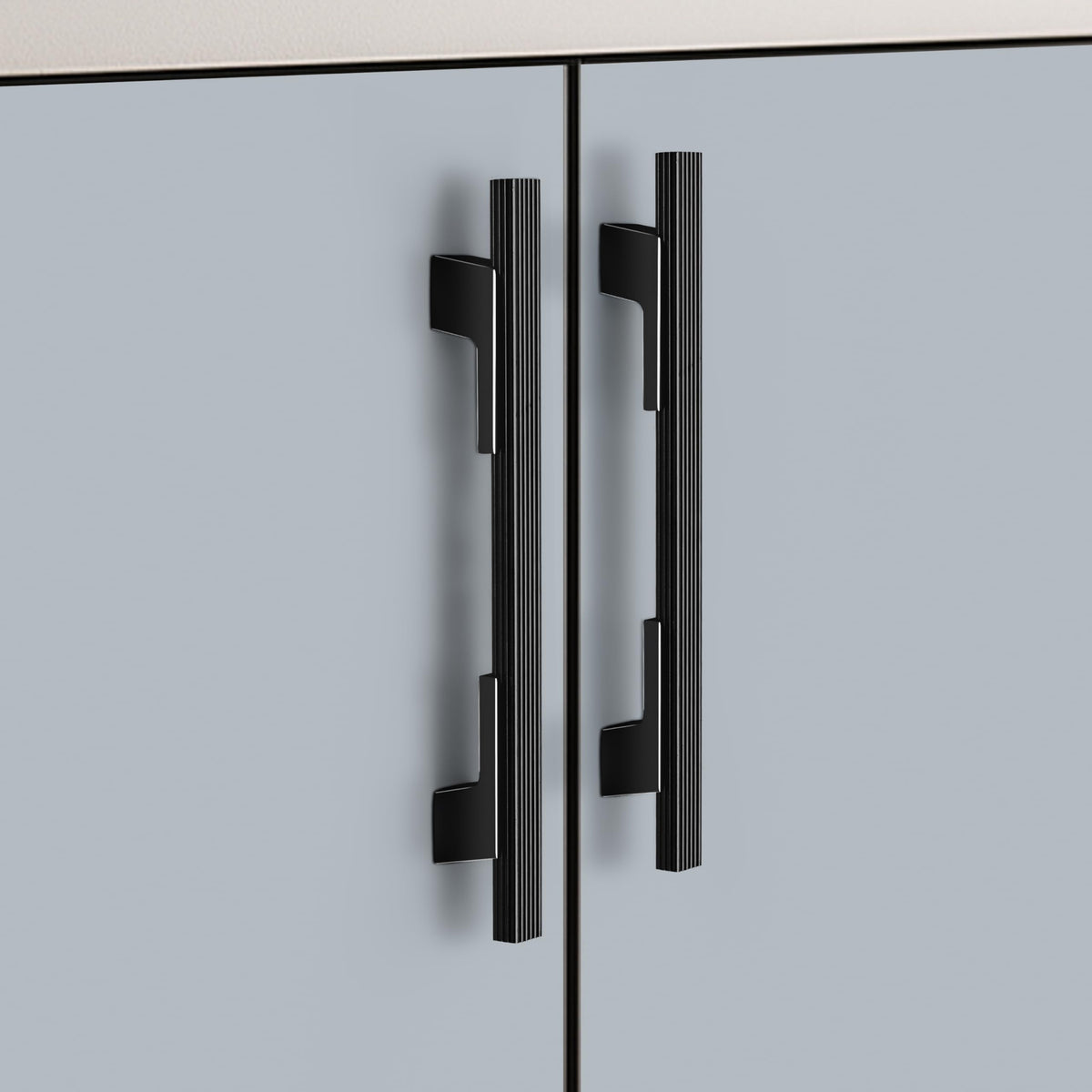 Plantex Cabinet Handle/Kitchen Cabinet Door Handle/Wardrobe/160 mm Cupboard Handle/Door Pull-Push Handle for Home/Office - Pack of 2 (Black) (Model APS-DTC-5580)-1
