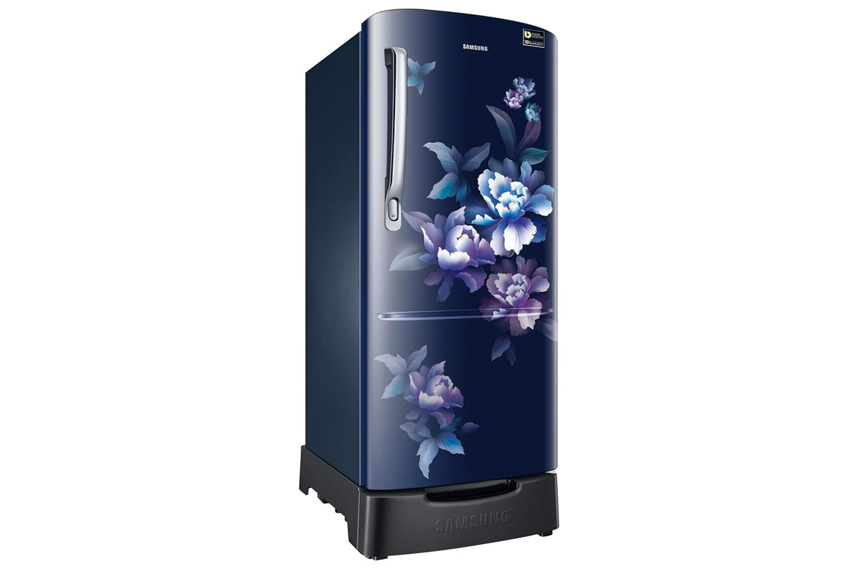 Samsung 183 L, 2 Star, Digital Inverter, Direct-Cool Single Door Refrigerator (RR20H1812HV/HL, Himalayan Poppy Blue, Base Stand Drawer, Single Touch)-3