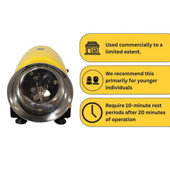 Sree Kitchen Equipments BEEMAX Domestic and Commercial Electric Coco Fast Grater Yellow Colour| 100 Watts, 750 RPM, 240V | Stainless Steel Blade | 2 Year Warranty | Perfect for Every House