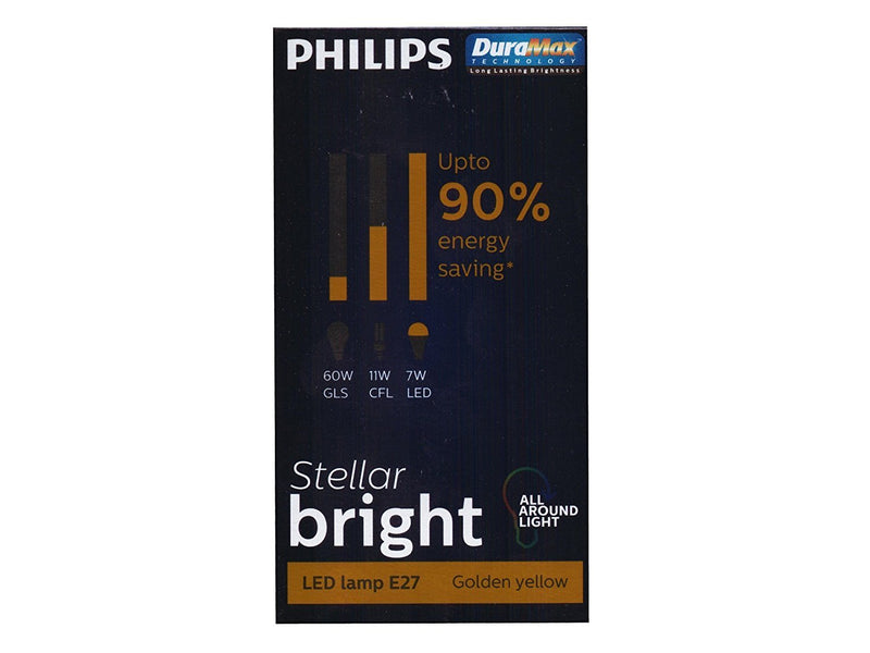 Philips E27 7-Watt LED Bulbs WW (Pack of 12, Warm White)