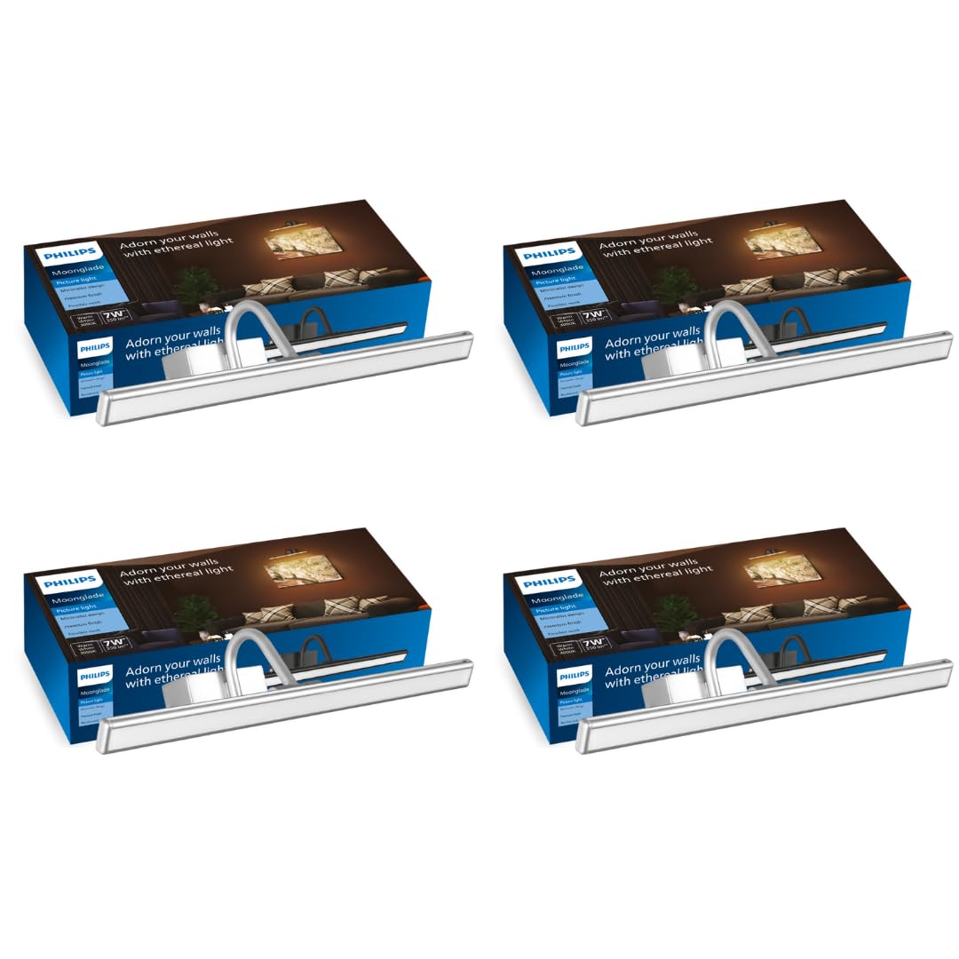 Philips 7-Watts Moonglade Silver Picture Light (Pack of 4)