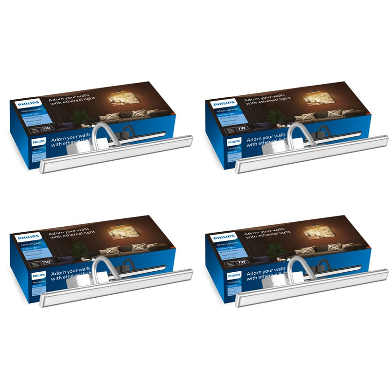 Philips 7-Watts Moonglade Silver Picture Light (Pack of 4)
