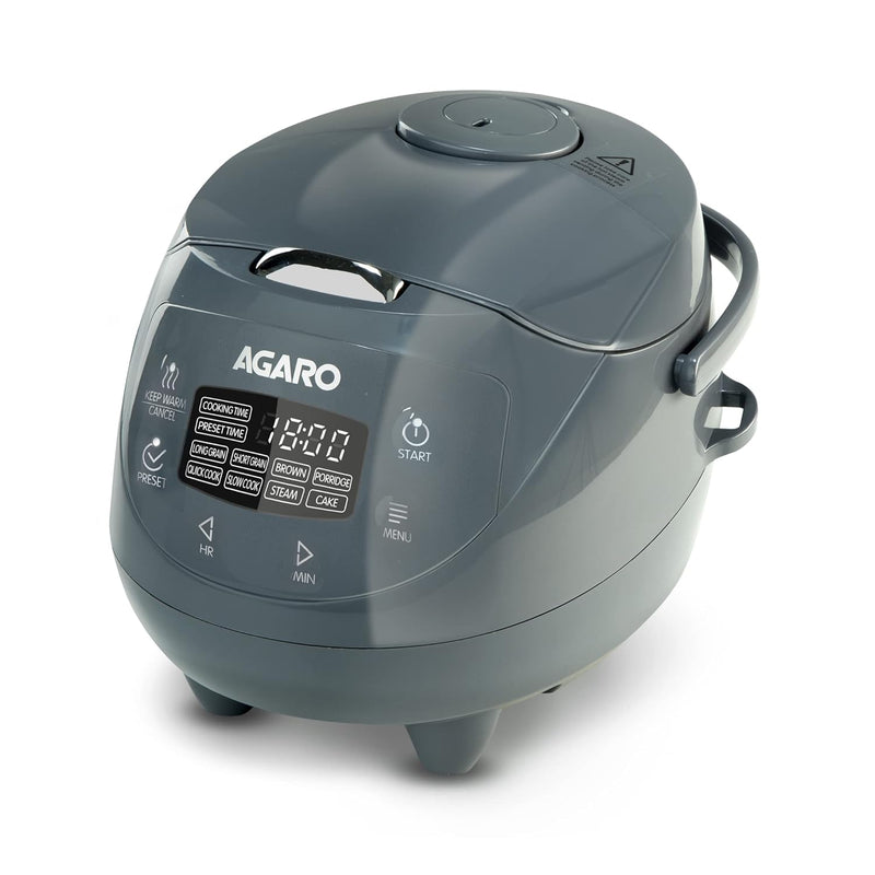 AGARO Imperial Electric Rice Cooker, 2L Ceramic Coated Inner Bowl, 500 gms (approx. 3.5 cups) raw rice, Steam Basket, 8 Preset Cooking Function, Advanced Fuzzy Logic, 24Hrs Keep Warm Function, 350W