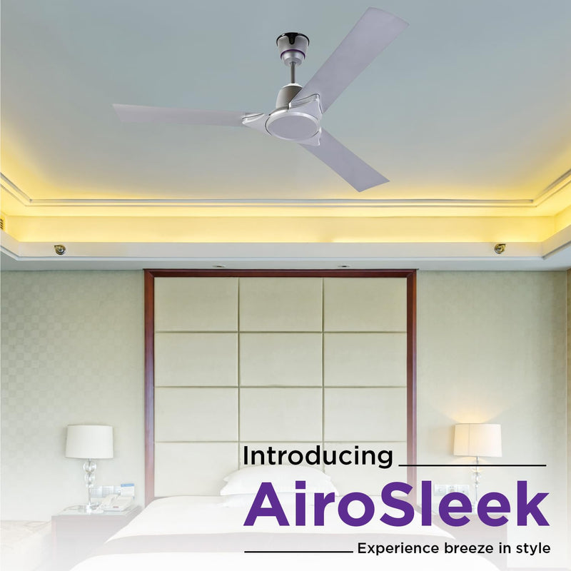 EcoLink AiroSleek 1200 mm Decorative Ceiling Fan | 1 Star (Silver Mist)-2