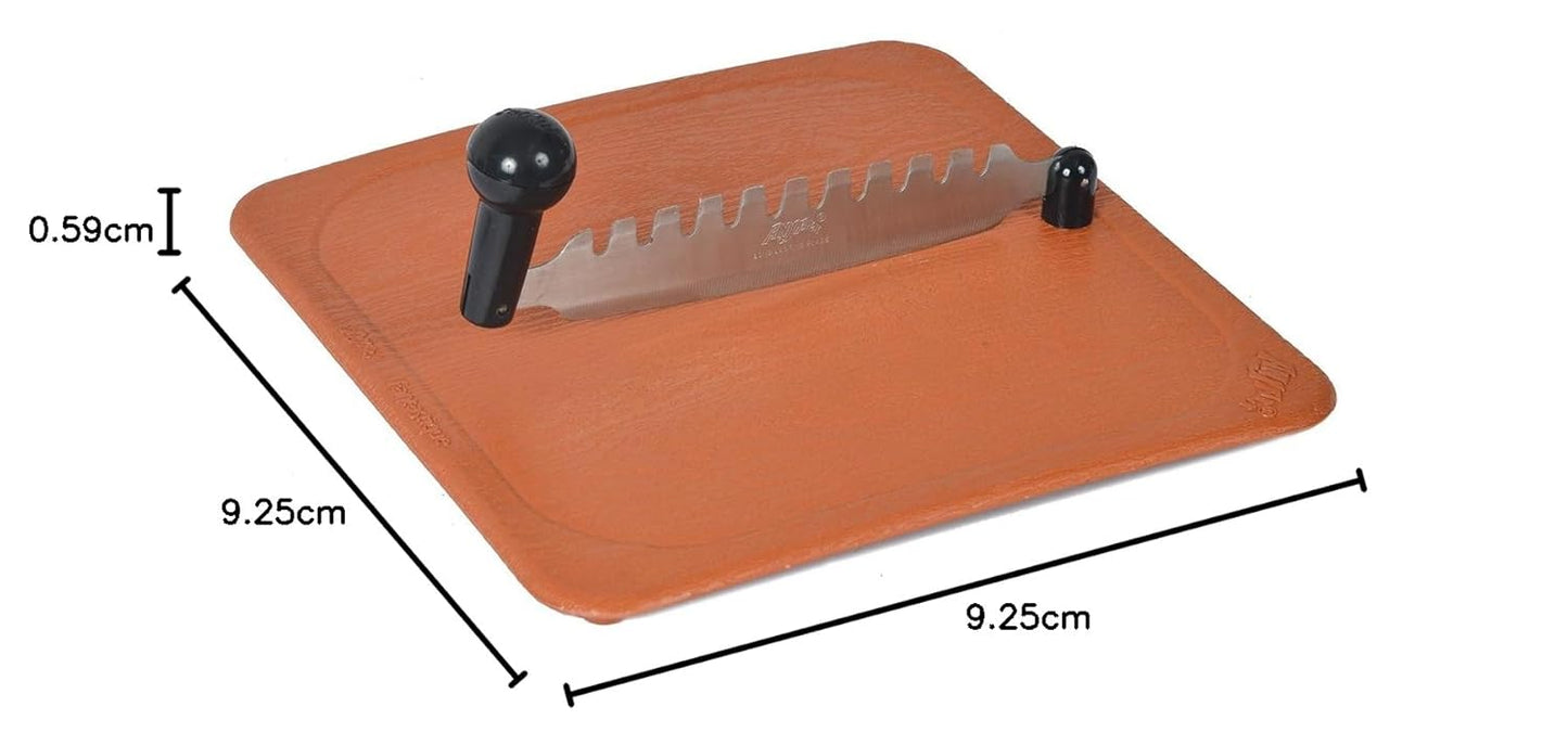 Anjali - FC02 Deluxe Fantastique Plastic Vegetable and Fruit Cutter (Brown, Silver, Small)