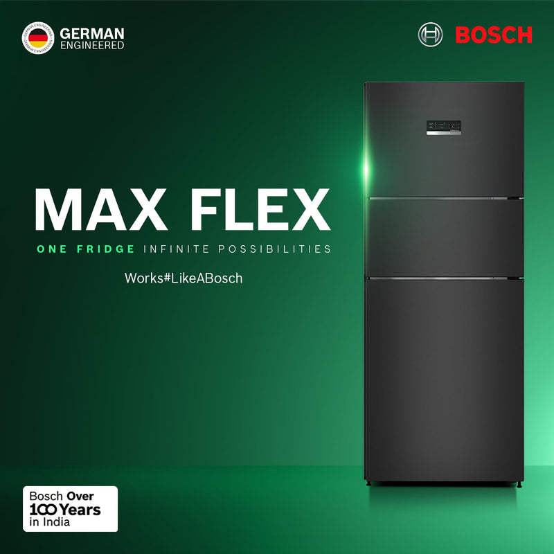 Bosch 302L, 3 Star, MaxFlex Convert Frost Free Triple Door Refrigerator (CMC33S33VI)-3