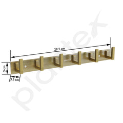 Plantex Aluminum Hook Rail with L-Shape Hooks for Walls of Bathroom/KitchenHook Rail Bar for Clothes/Towel/Keys - Pack of 3 (6 Hooks, Brass Antique)-3