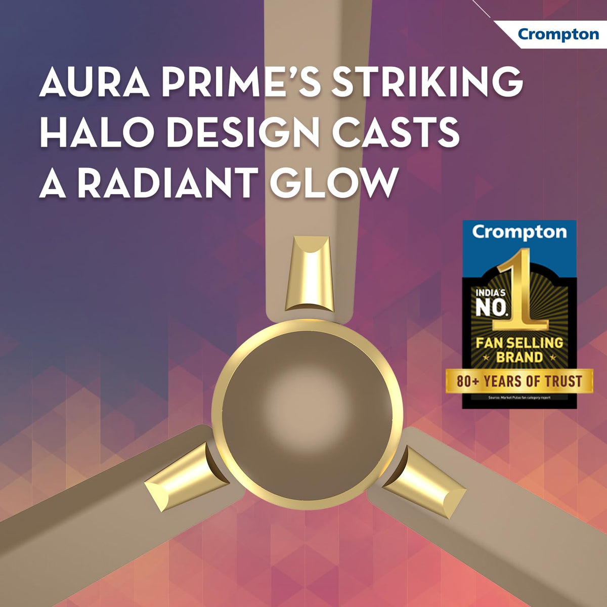 Crompton PREMION AURA PRIME ANTIDUST 1200 mm (48 inch) Ceiling Fan (Dusky Brown) stars rated energy efficient fans, 1 star-4