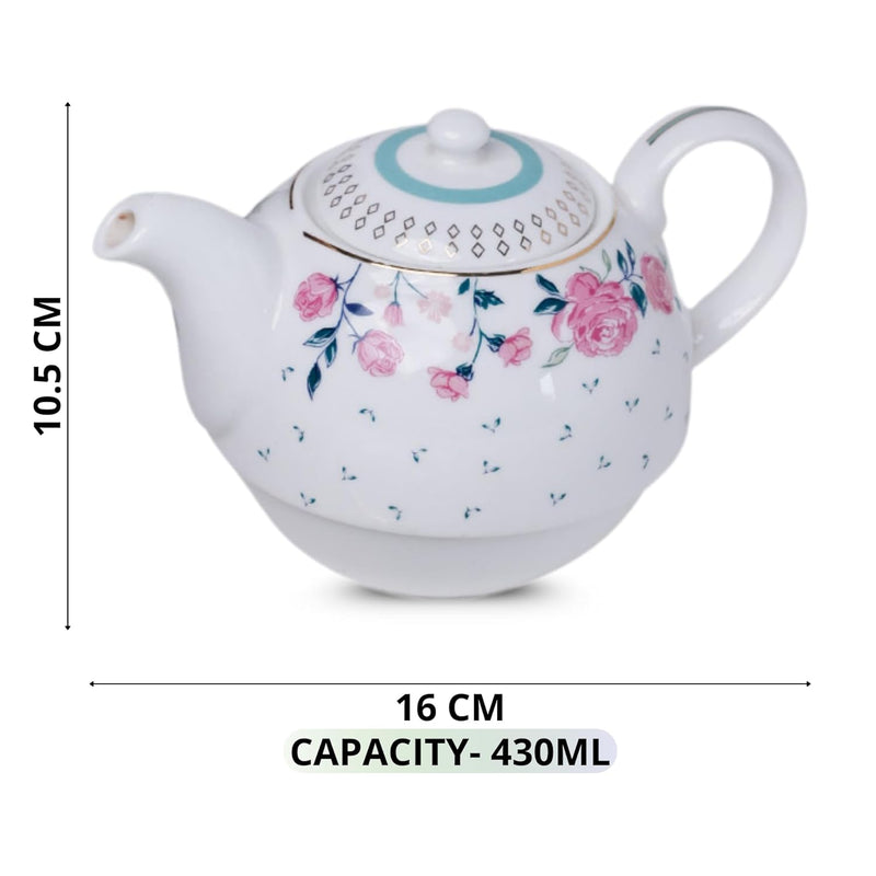 Magique by The Wishing Chair x ClayCraft : Portrait of a Rose - Tea for One Giftbox | Ceramic Tea Cup and Saucer| Dishwasher Safe | Festive Gifting | GiftBox Packaging