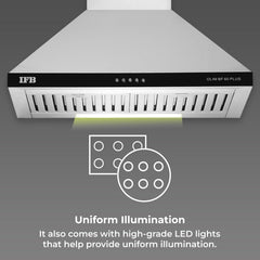 IFB 60cm 960 m3/hr Chimney (OLIM 60 Plus, 2 Cassette Filters, Touch Control, Silver)