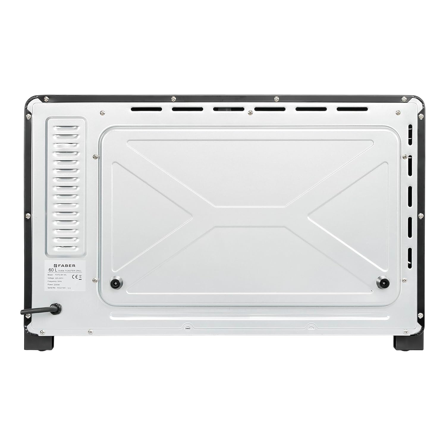 Faber 60L 2200W OTG | Bake, Toast, Roast, Grill | 4 Heating Functions, Upper & Lower Heating, Rottisserie, 360° Convection| Indicator Light, Auto Shut-Off, Ready Bell | Removable Crumb Tray | (Black)