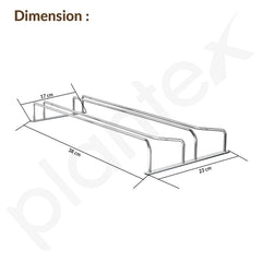 Plantex Wine Glass Rack/Holder Upside Down Glass Hanging Stand for Pubs/Kitchen/Bars (Double Line / 16 x 9 Inches)-4
