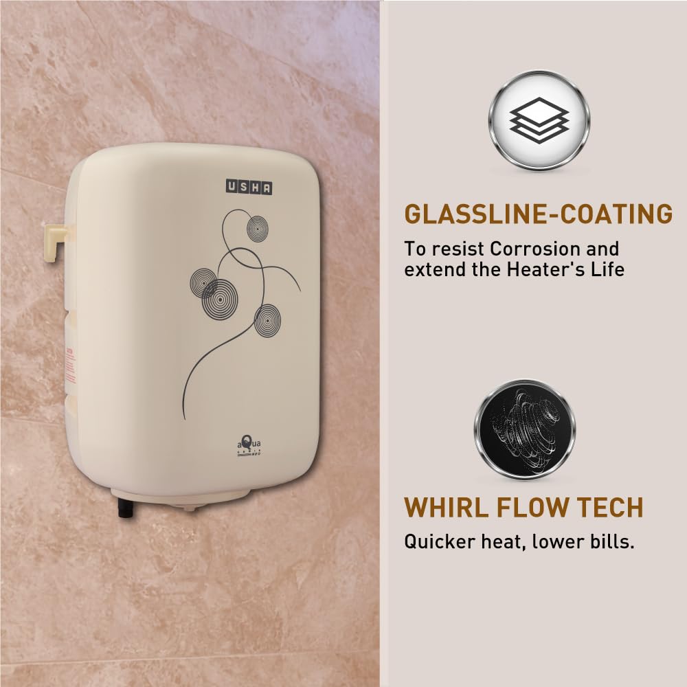 Usha Aquagenie Neo 25 Litre Storage Water Heater with Free Installation (Sky Blue)