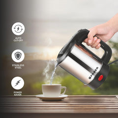 Faber Electric Water Kettle | 0.5L | 550W | Free 2 Cups | 3X Protection - Auto Off, Dry Boil, Overheating | SS Body | 36