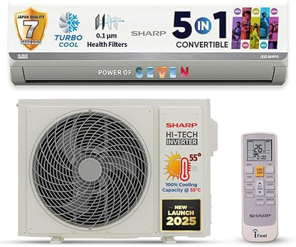 HITACHI 1.5 TON 5 STAR TOUSHI PLUS 5200XL INVERTER SPLIT AC- R32 - (WHITE, 2023 MODEL- RAS.E518PCAIBS)