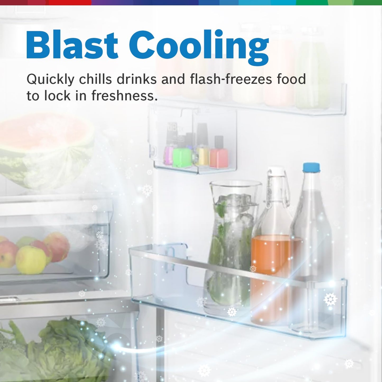 Bosch 243L 3 Star Inverter Frost free Double Door Refrigerator (2023 Model, CTC27S031I, 6-in-1 Convertible, 18 Hours Cooling Retention, Digital Display, Super Freeze, 80min Covert, Silver Inox)