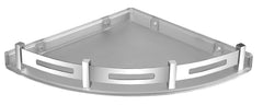 Plantex Bathroom Corner Shelf for Wall Plastic/Unbreakable Corner Stand for Bathroom with Stainless Steel Railings/Bathroom Accessories (9x9 inches, Transparent)-4
