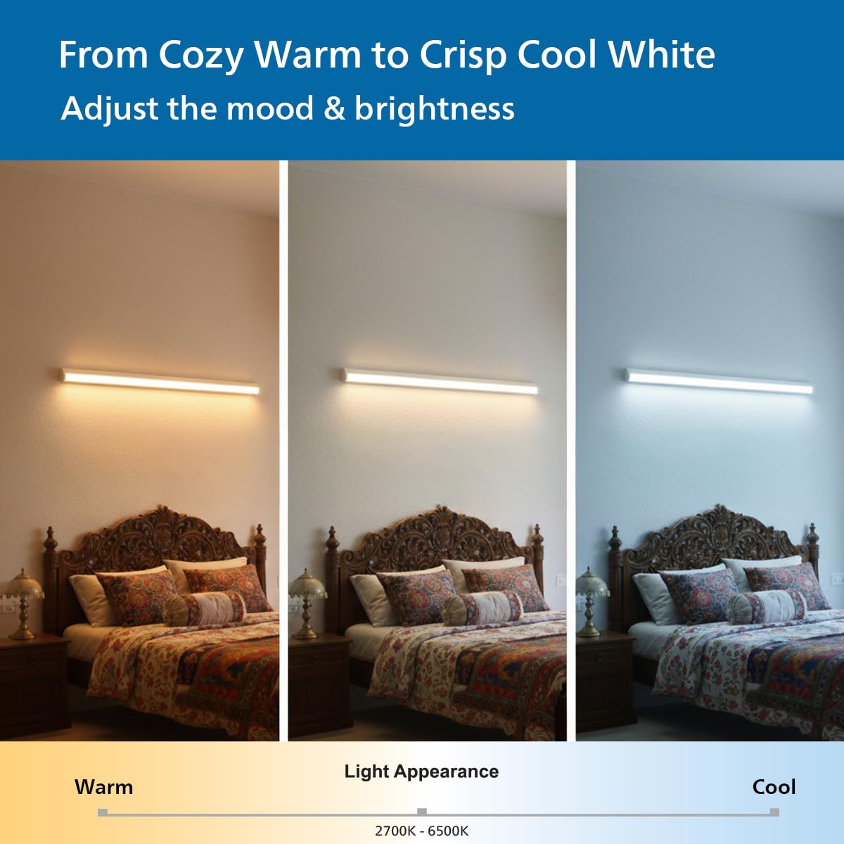 Philips 20W Smart Wi-Fi Tunable White LED Batten Light (Pack of 2)