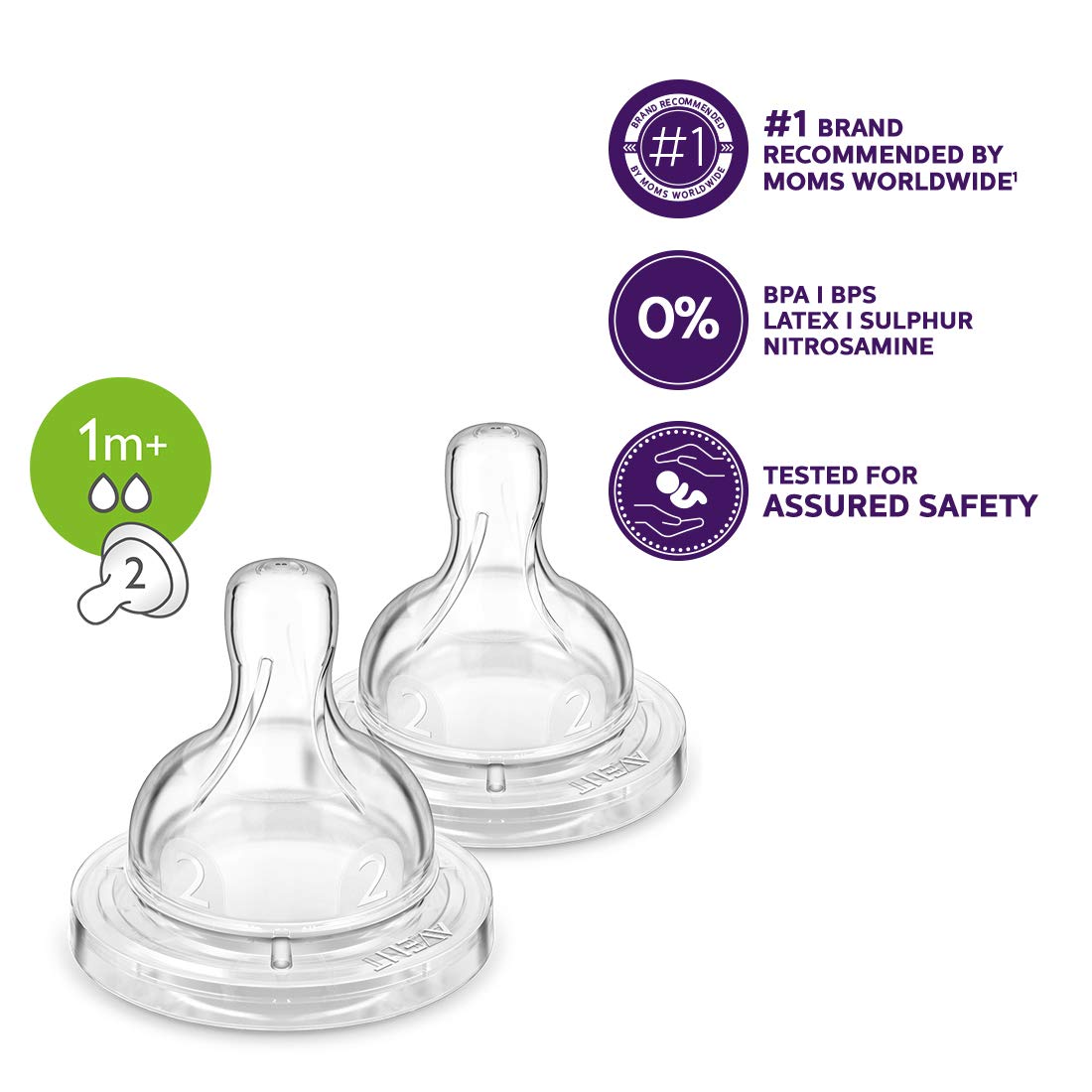 Philips Avent Anti-Colic Nipple (SCF632/27) (Pack of 2)