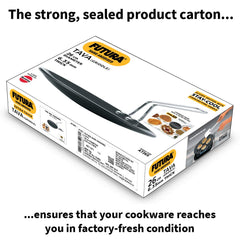 Hawkins Futura 26 cm Tava, Hard Anodised Tawa with Stainless Steel Handle, Extra Thick Tawa, Black (AT26X)