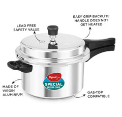 Pigeon by Stovekraft Aluminium Outer Lid Pressure Cooker (Silver)