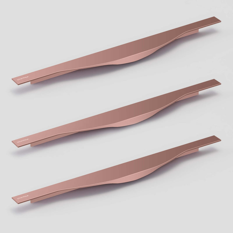 Plantex Profile Handle for Kitchen Cabinet/16 Inch Aluminium Drawer Profile Handle/Wardrobe Pull Handle for Home/Office/Hotel - Pack of 3 (Rose Gold) (Model APS-PF-1001)-1