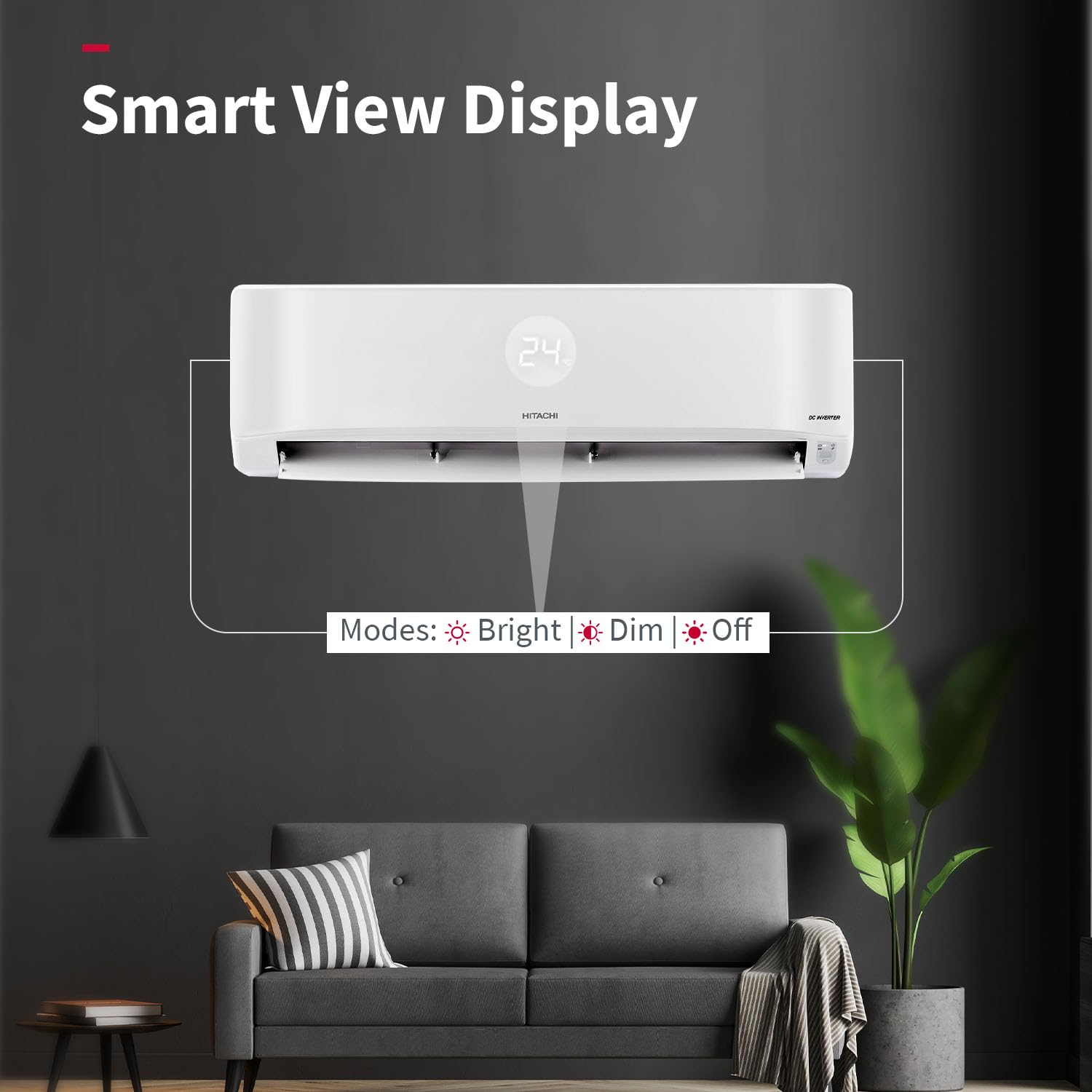 Hitachi 1.5 Ton 5 Star Xpandable+ Inverter Split AC (100% Copper, Smart Display, 4-Way Swing, ice Clean, Dust Filter, 5400STXL RAS.G518PCCIBT, White)