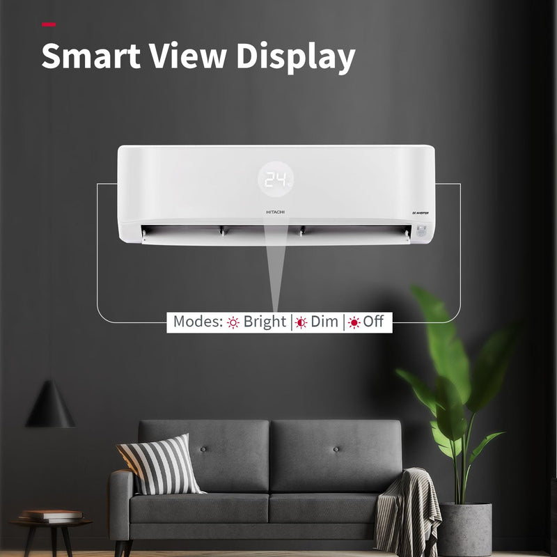 Hitachi 1.5 Ton 5 Star Xpandable+ Inverter Split AC (100% Copper, Smart Display, 4-Way Swing, ice Clean, Dust Filter, 5400STXL RAS.G518PCCIBT, White)