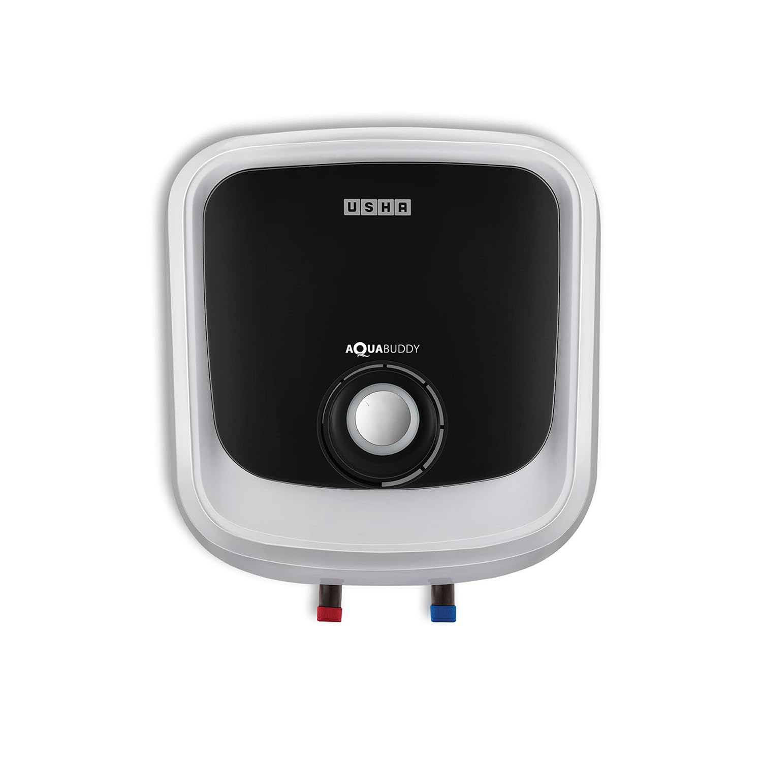 USHA Aquabuddy 15 Litre Storage Wall Water Heater With Free Installation (White Black)