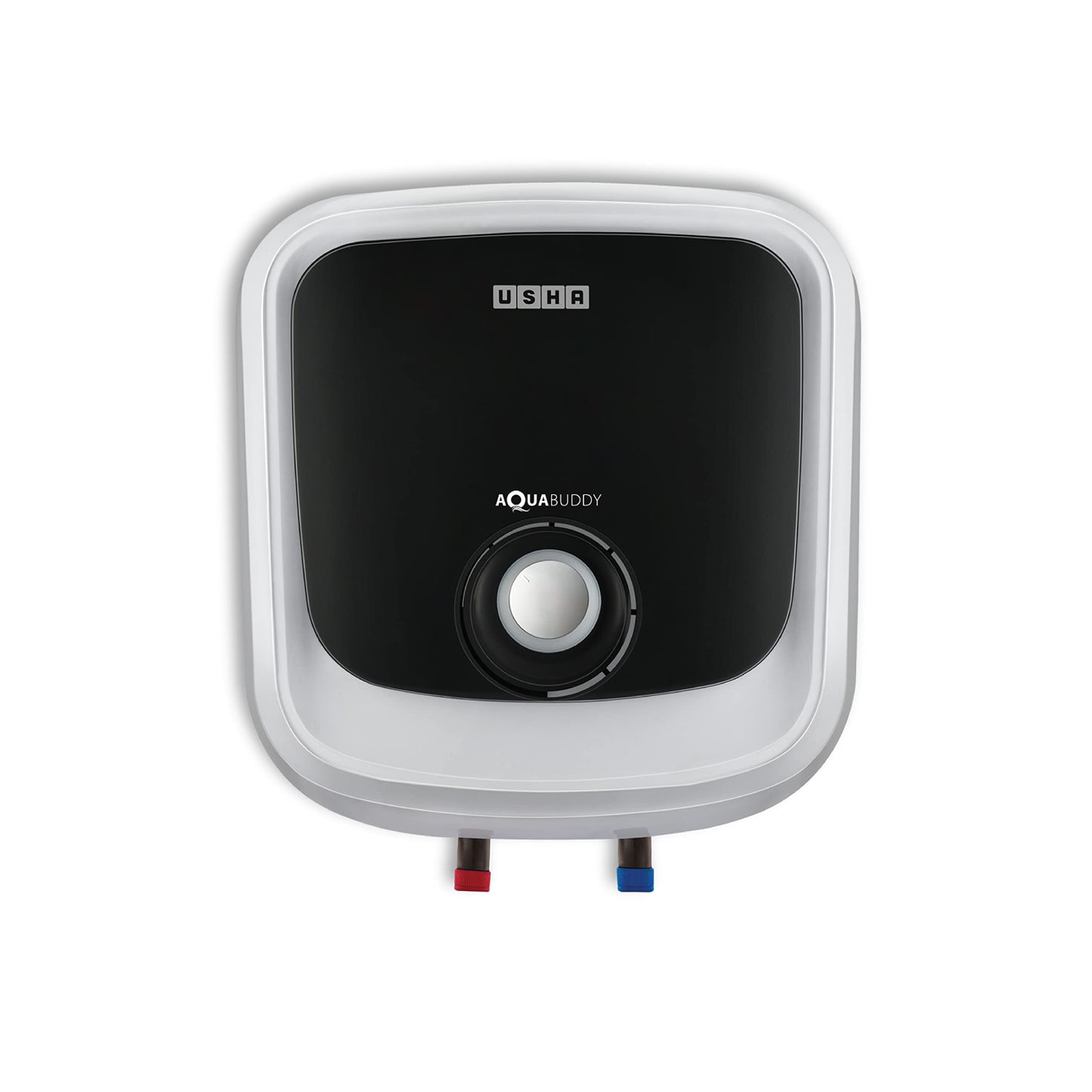 USHA Aquabuddy 15 Litre Storage Wall Water Heater With Free Installation (White Black)