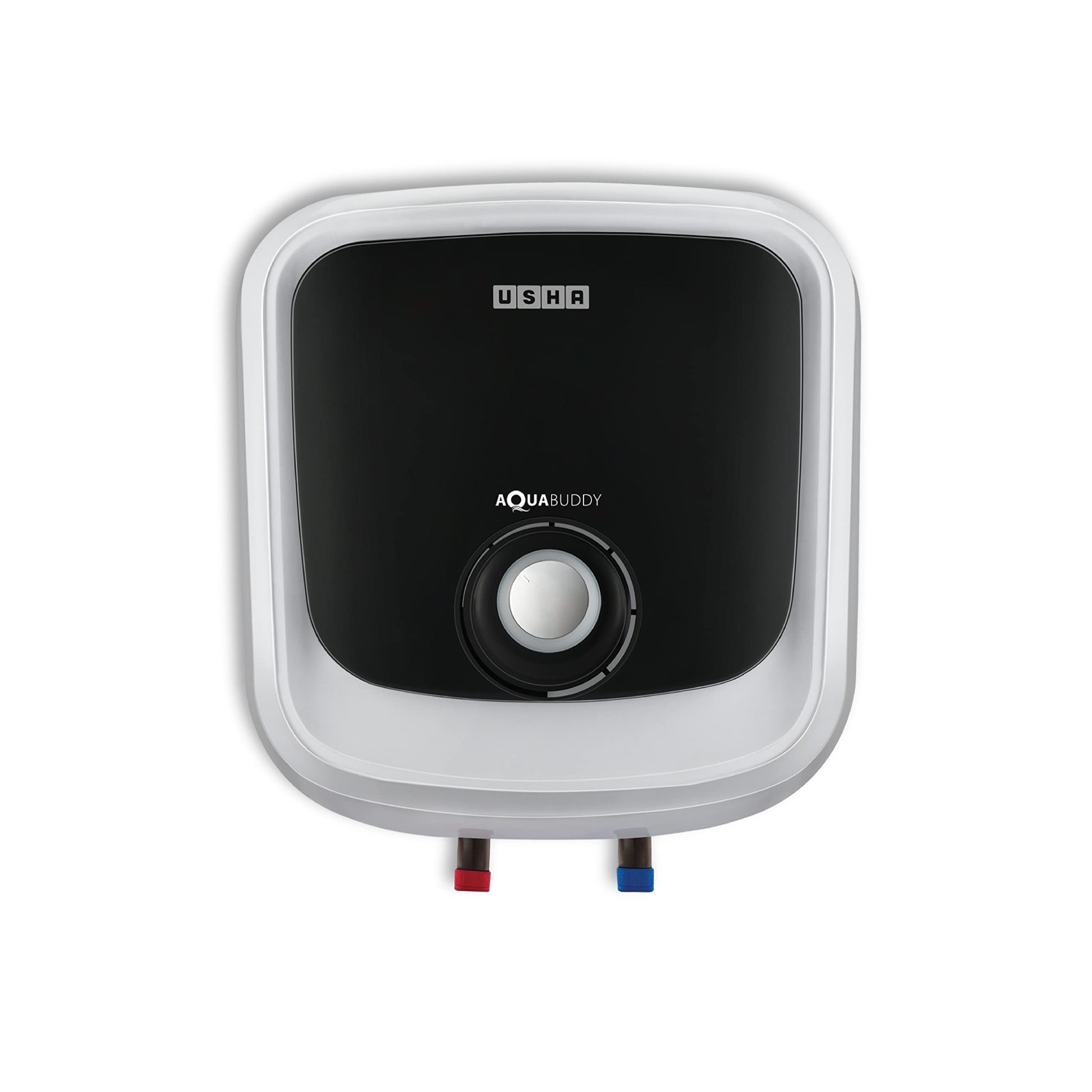 USHA Aquabuddy 15 Litre Storage Wall Water Heater With Free Installation (White Black)