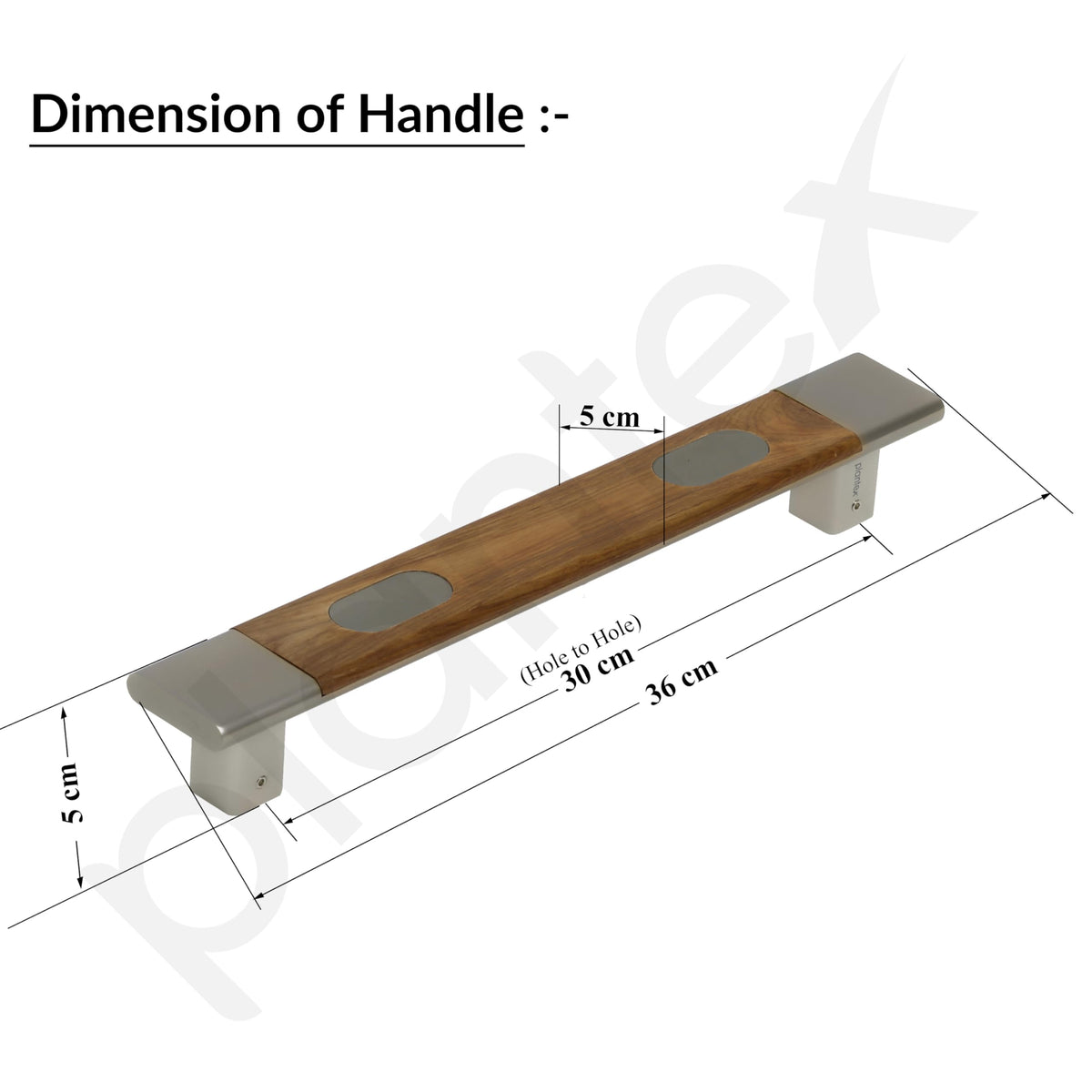 Plantex Heavy Duty Main Door Handle/14 inch Door Handle for Main Door/Pull Push Door Handle for Glass/Wooden Door with Satin and Wood Finish - Pack of 1-3