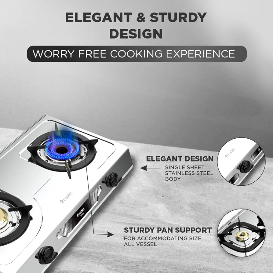 Preethi Glory 2 Burner Gas stove