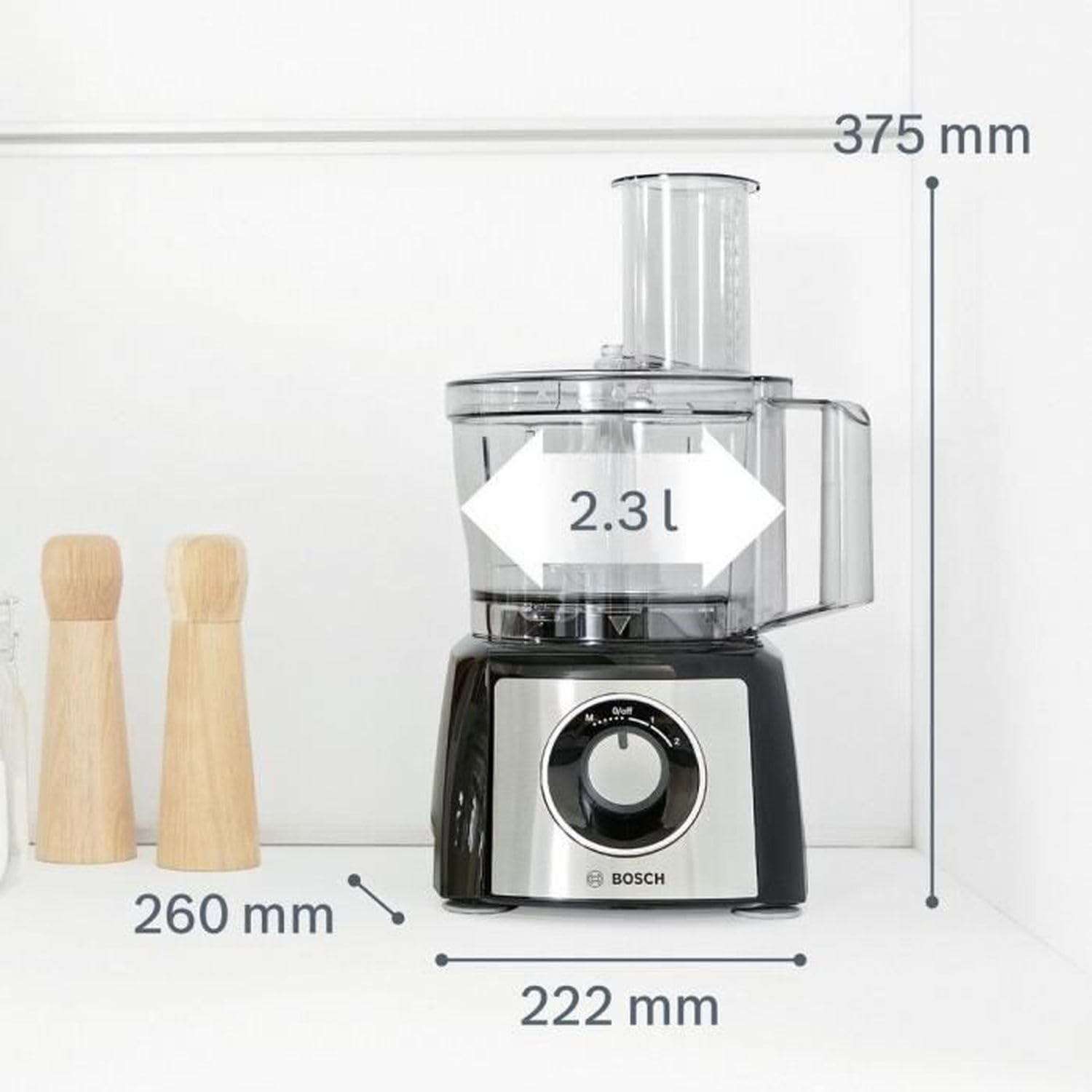 Bosch MCM3501M 800 Watts Food Processor, Black