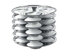 Prithi Home's and Kitchen Stainless Steel Non Stick Idli Plates Idli Maker| Idli Stand with Holes for Pressure Cooker, Idly Pot,Idly cooker,Kadai etc (2 Plates)