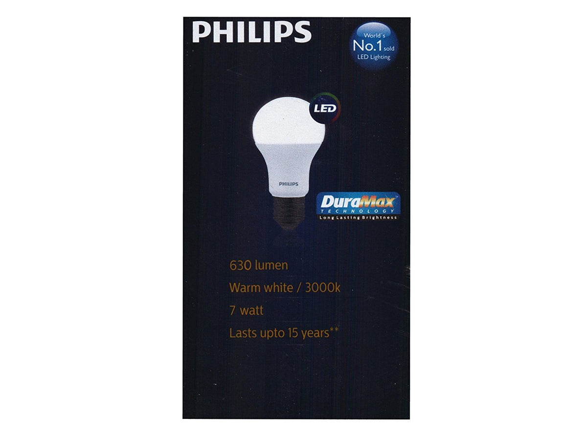 Philips E27 7-Watt LED Bulbs WW (Pack of 10, Warm White)