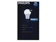 Philips E27 7-Watt LED Bulbs WW (Pack of 10, Warm White)