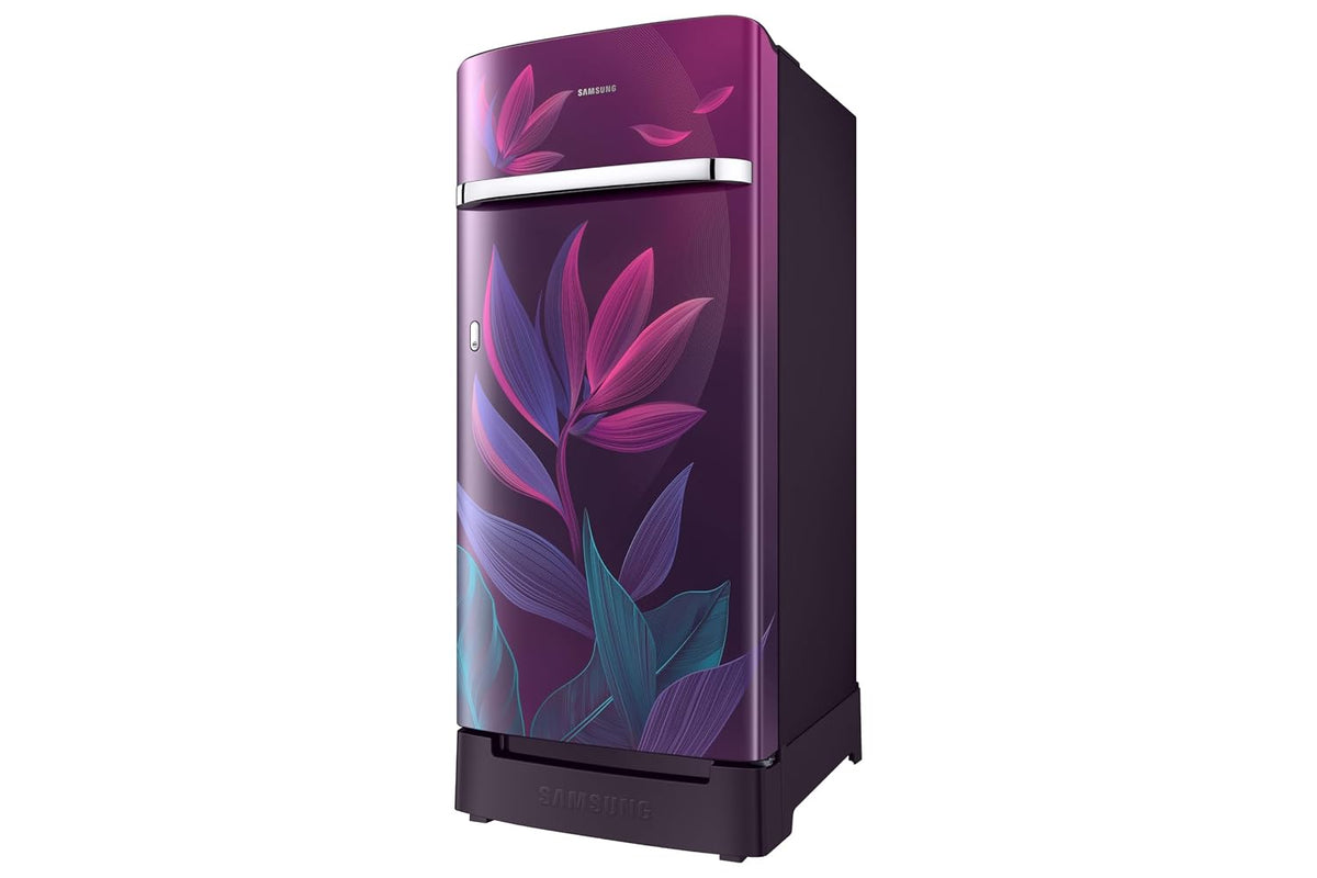 Samsung 189 L, 5 Star, Digital Inverter, Direct-Cool Single Door Refrigerator (RR21H2H259R/HL, Paradise Bloom Red, Base Stand Drawer, Single Touch)-3