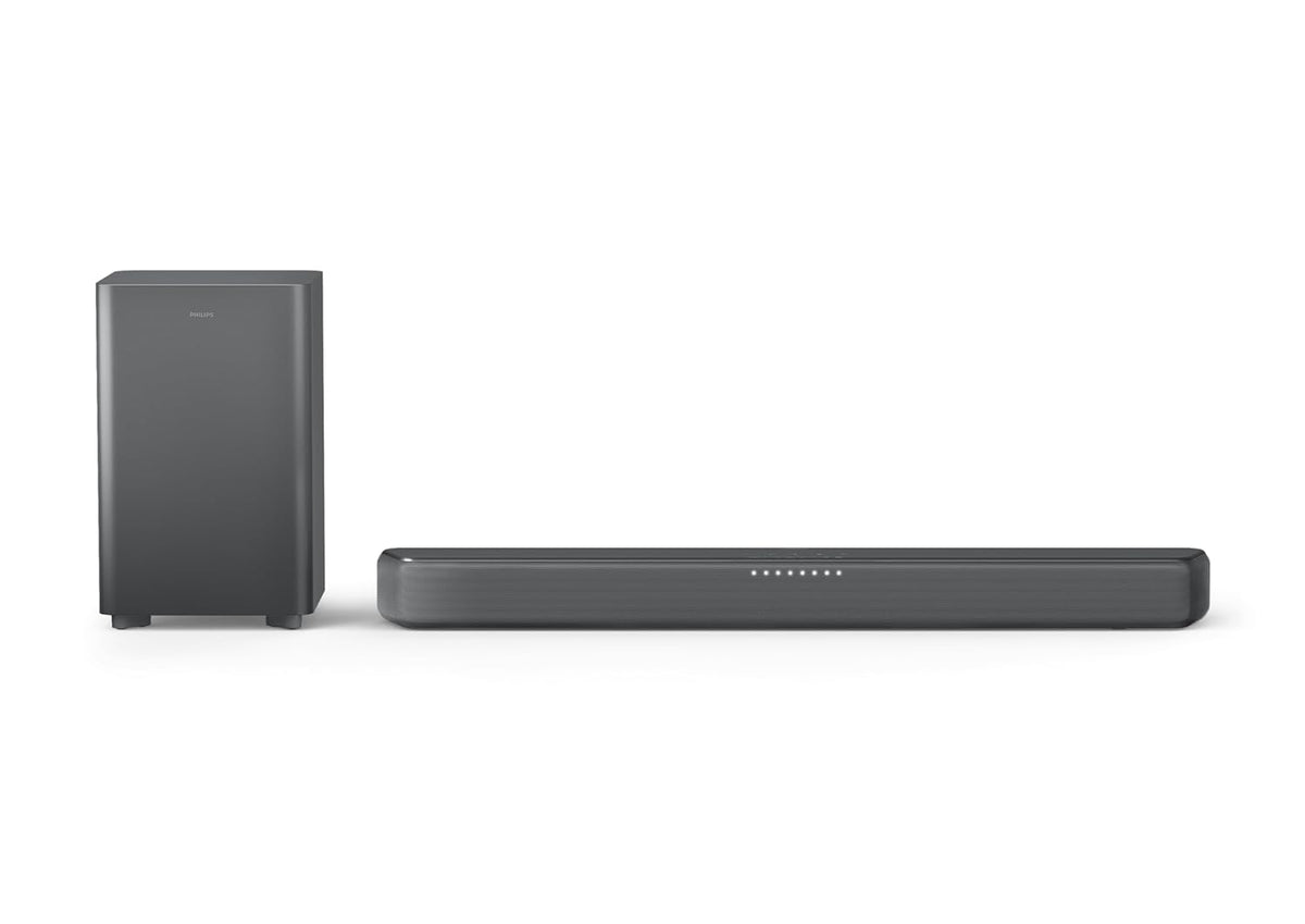 Philips TAB5309 Soundbar: 2.1 Channel, 240W Soundbar Wireless Subwoofer, Dolby & DTS 3D Virtual, Deep Bass