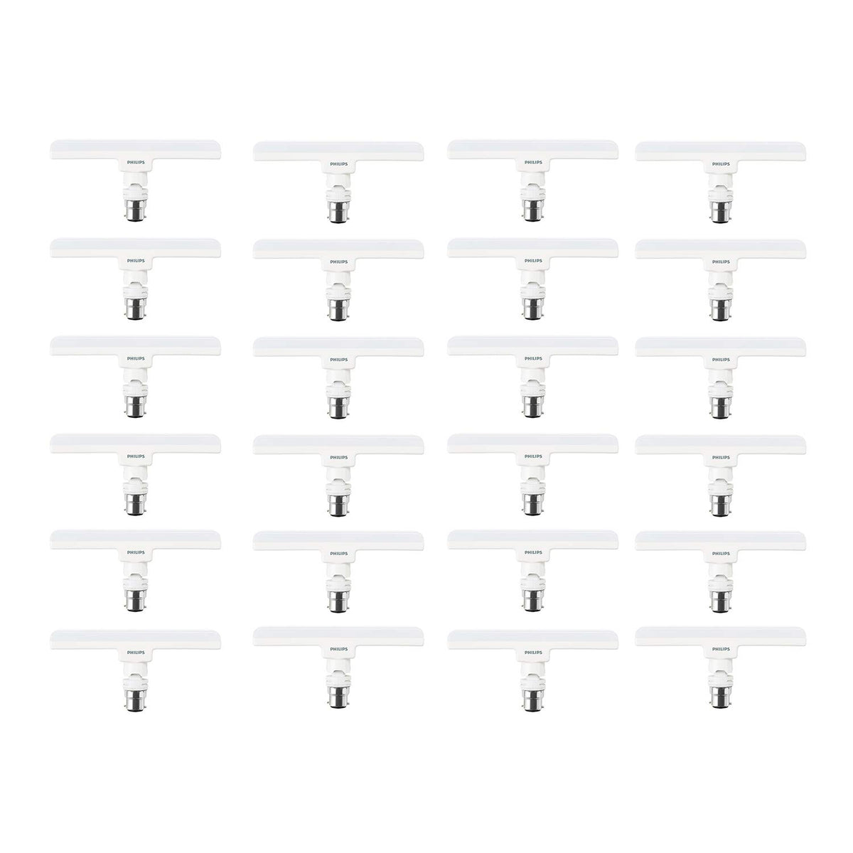 Philips 10W LED Lamp Base B22 - Linear - (Crystal White,Pack of 24)