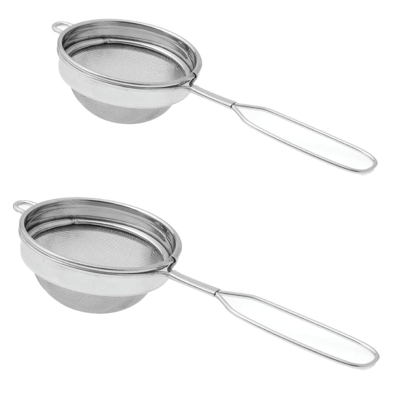 Set of 2 Classic Wire Handle Tea Strainer Size 7 & Size 8