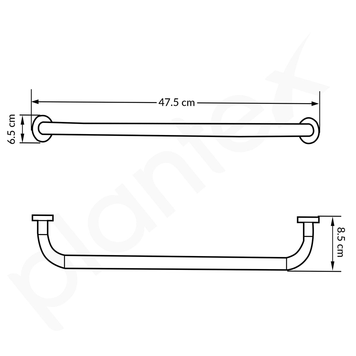 Plantex 18 Inch Stainless Steel Grab Bar for Toilet/Safety Support for Senior Citizens/Secure Bathroom Handrail/Bathroom Accessories (Chrome)-5