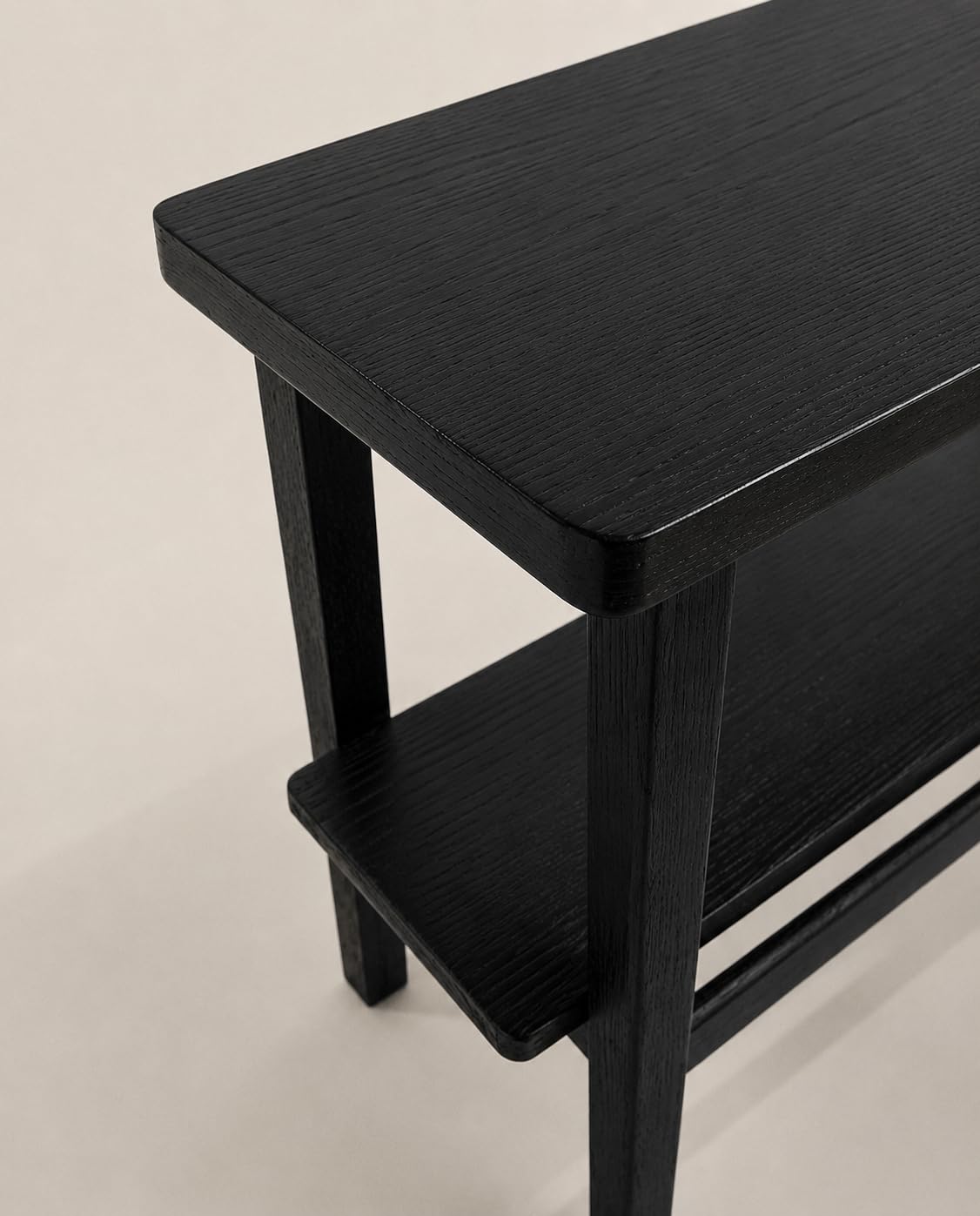 Solid Sheesham Wood C Shape Side Table for Living Room | Modern Sofa End Table | Wooden Laptop Table for Bed | 